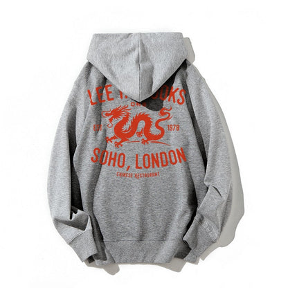Lee Ho Fooks Printed Back Cotton Hoodie