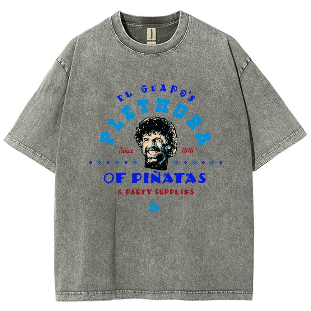 A Character's Plethora Of Pinatas & Party Supplies Vintage Distressed T-shirt