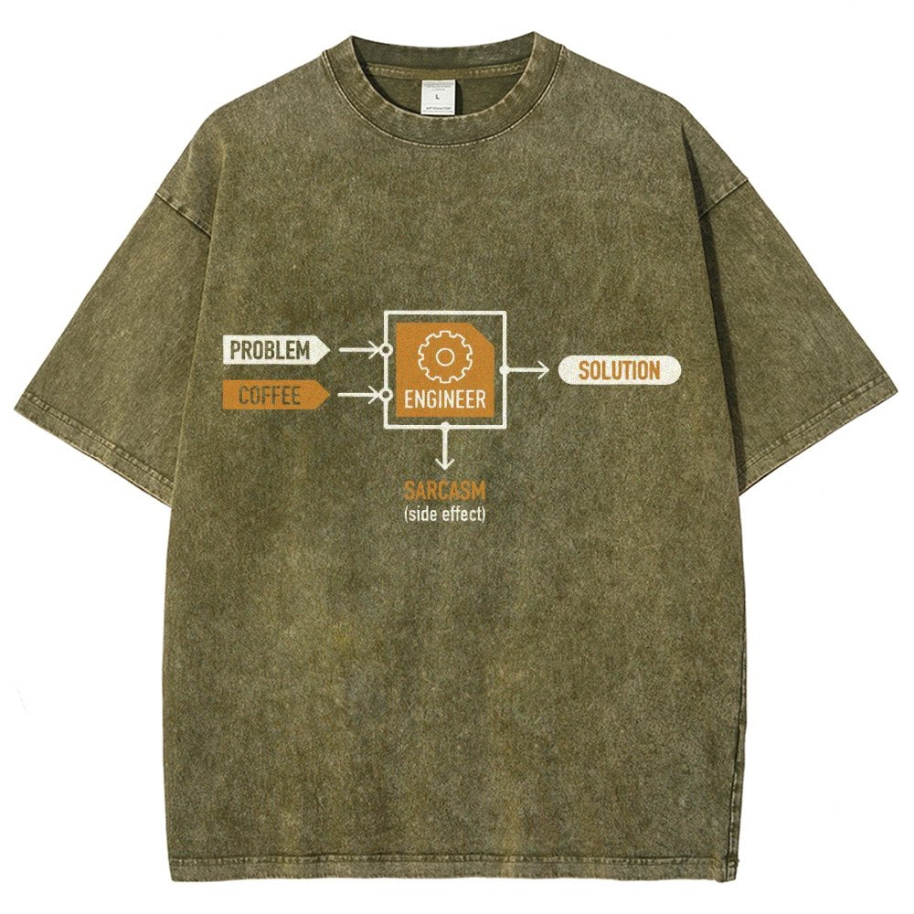 Funny ENGINEER Vintage Distressed T-shirt