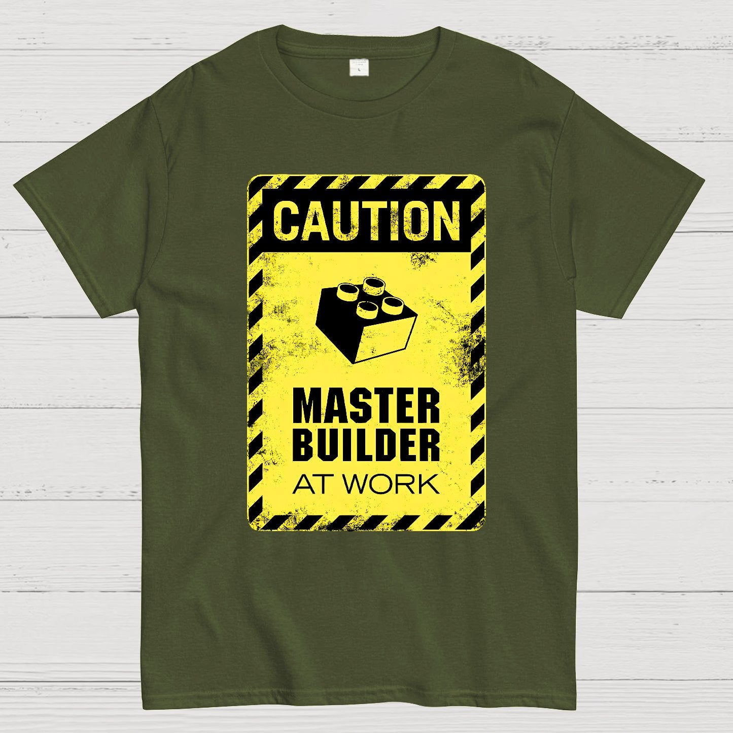 Caution Master Builder Geek T-Shirt