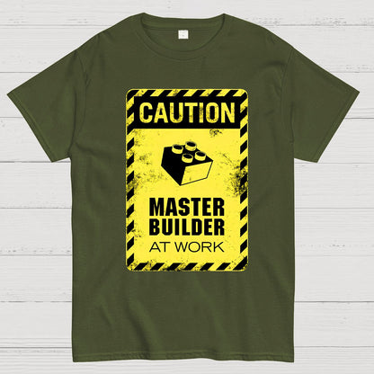 Caution Master Builder Geek T-Shirt