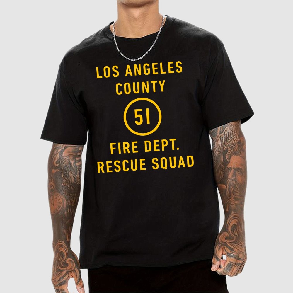 Emergency - Los Angeles County Fire Dept. Squad 51 Geek T-Shirt