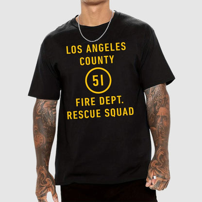 Emergency - Los Angeles County Fire Dept. Squad 51 Geek T-Shirt