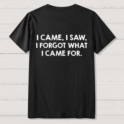 I Came and Saw Funny Back Printing Geek T-Shirt