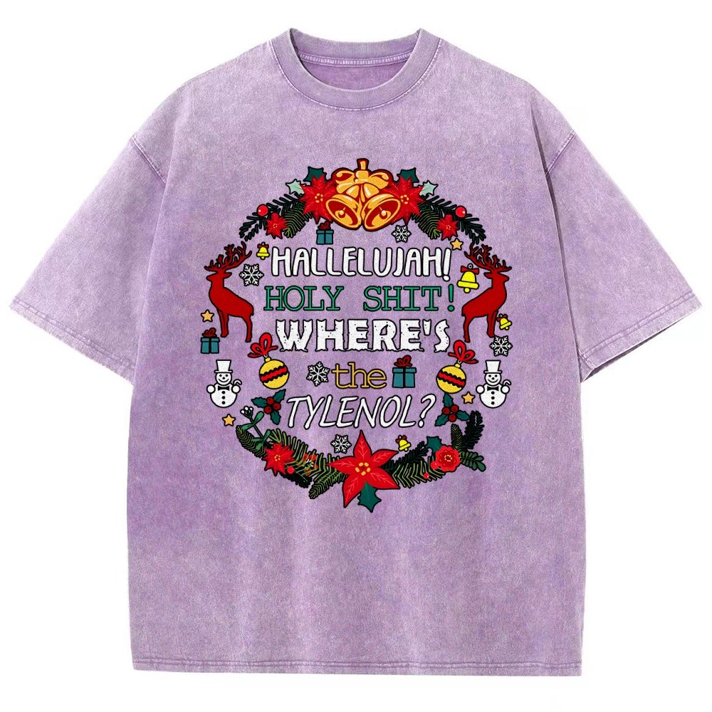 Where's The Tylenol Christmas. Autism Awareness Vintage Distressed T-shirt