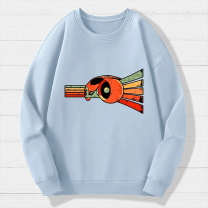 Vintage Grid Geek Cotton Sweatshirt