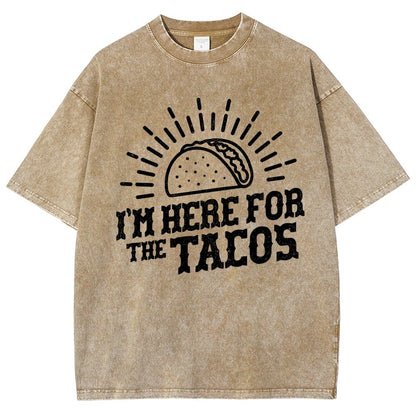I'm Here For The Tacos Vintage Distressed T-shirt