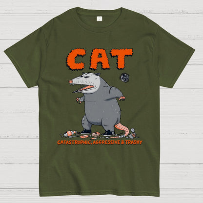 Cat Catastrophic Aggressive Trashy Geek T-Shirt