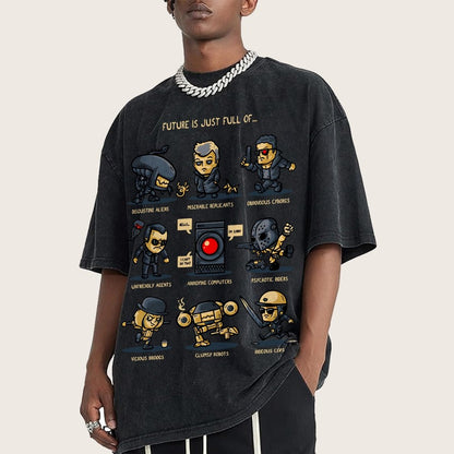 Dystopian Future Vintage Distressed T-shirt