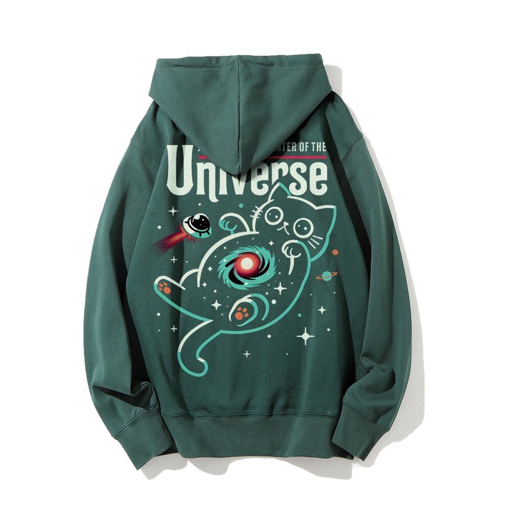 Journey to the Center of the Universe Geek Printed Back Cotton Hoodie