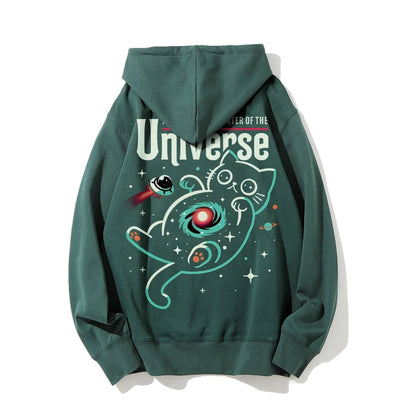 Journey to the Center of the Universe Geek Printed Back Cotton Hoodie
