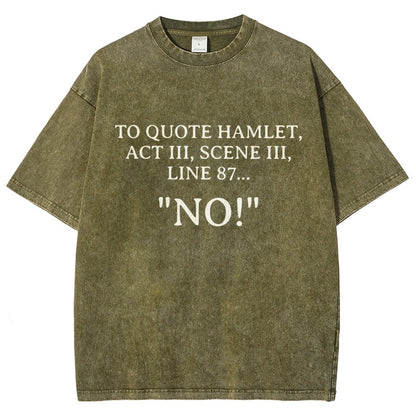 Shakespeare To Quote Hamlet Vintage Distressed T-shirt