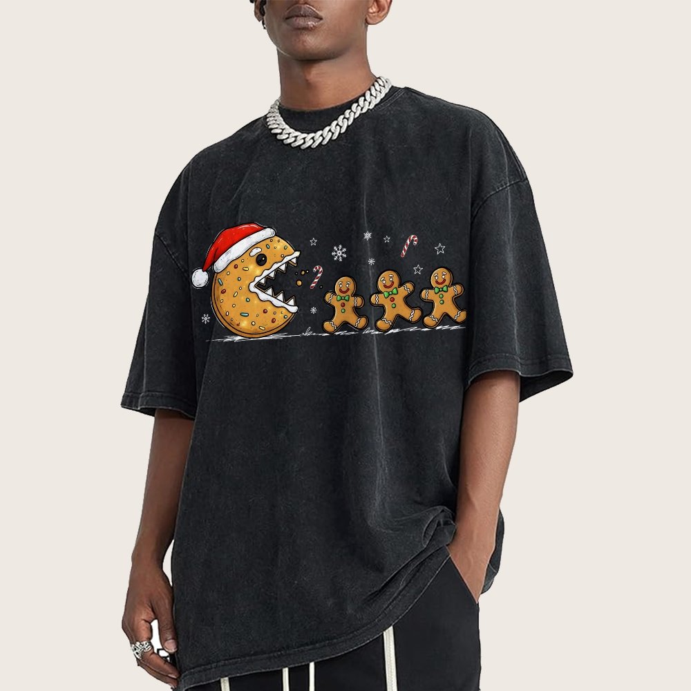 Christmas Cookie Vintage Distressed T-shirt