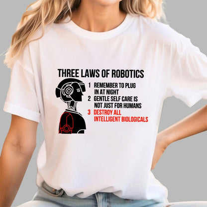 Three Laws of Robotics Geek T-Shirt