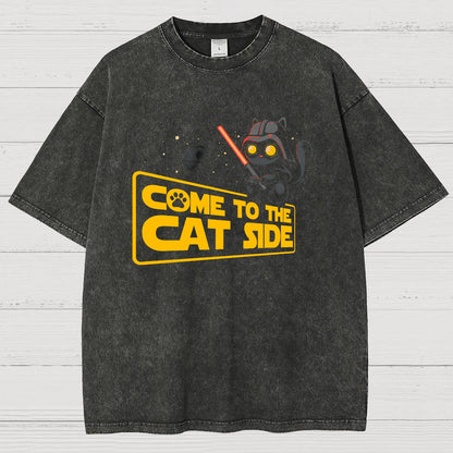 Come To The Cat Side Vintage Distressed T-shirt