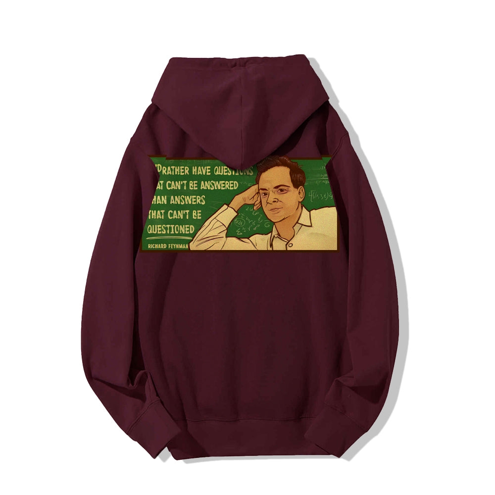 Feynman Science Printed Back Cotton Hoodie