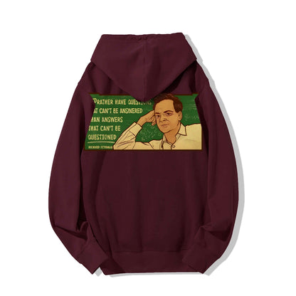 Feynman Science Printed Back Cotton Hoodie
