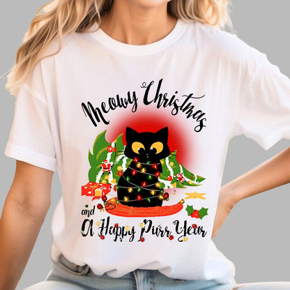 Happy Purr Year Christmas Geek T-Shirt
