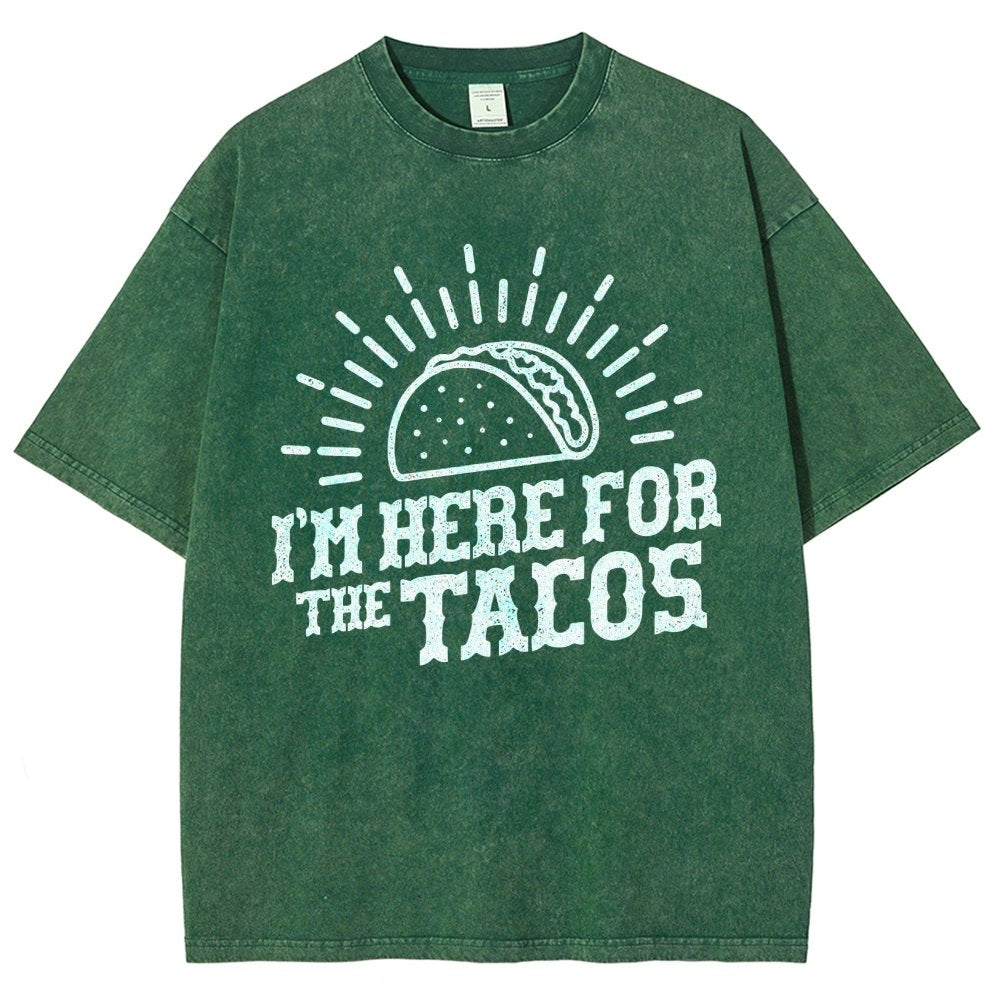 I'm Here For The Tacos Vintage Distressed T-shirt