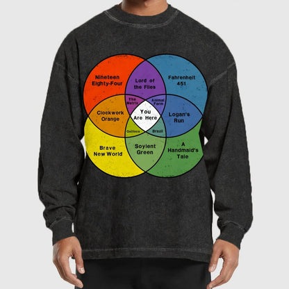 You Are Here Washed Long Sleeve Tee