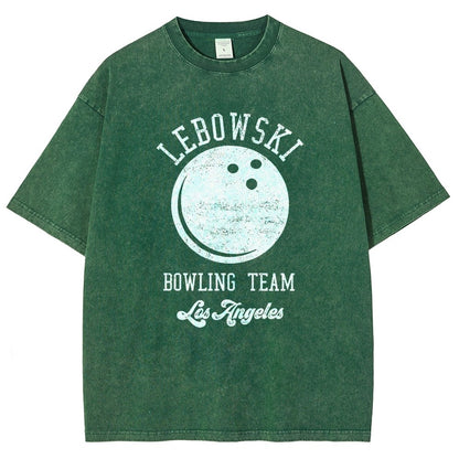 Lebowski Bowling Team Vintage Distressed T-shirt