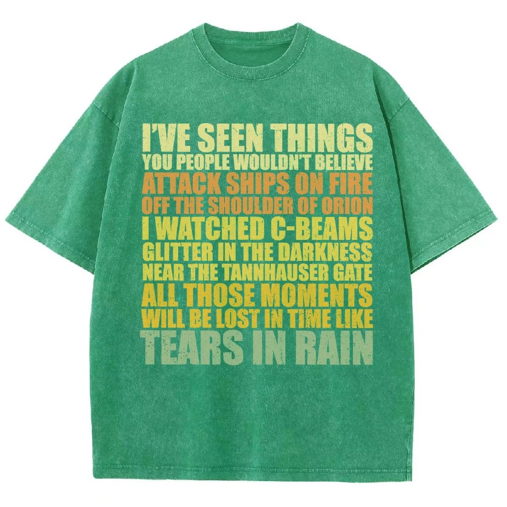 Tears In Rain Vintage Distressed T-shirt