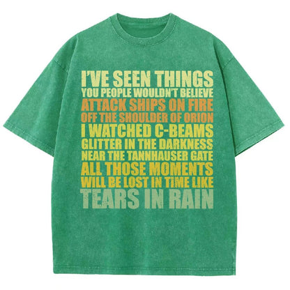 Tears In Rain Vintage Distressed T-shirt