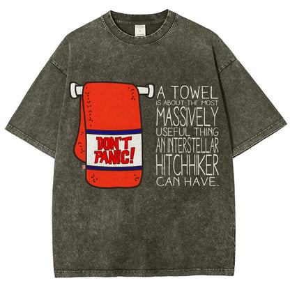 Don't Panic Vintage Distressed T-shirt