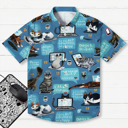 Cat Programmer Geek Hawaiian Shirt