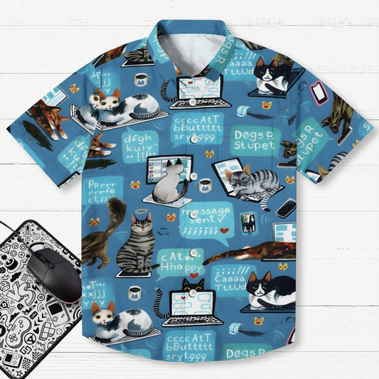 Cat Programmer Geek Hawaiian Shirt