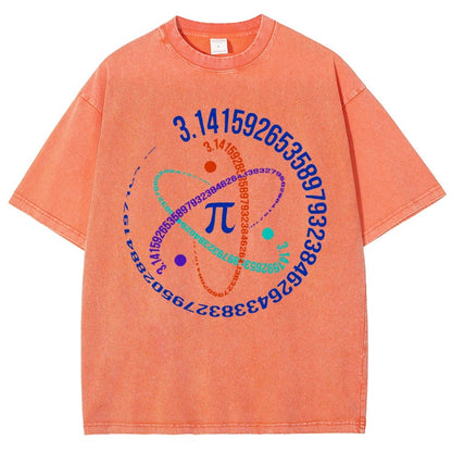 Atom Pi Math Science Vintage Distressed T-shirt