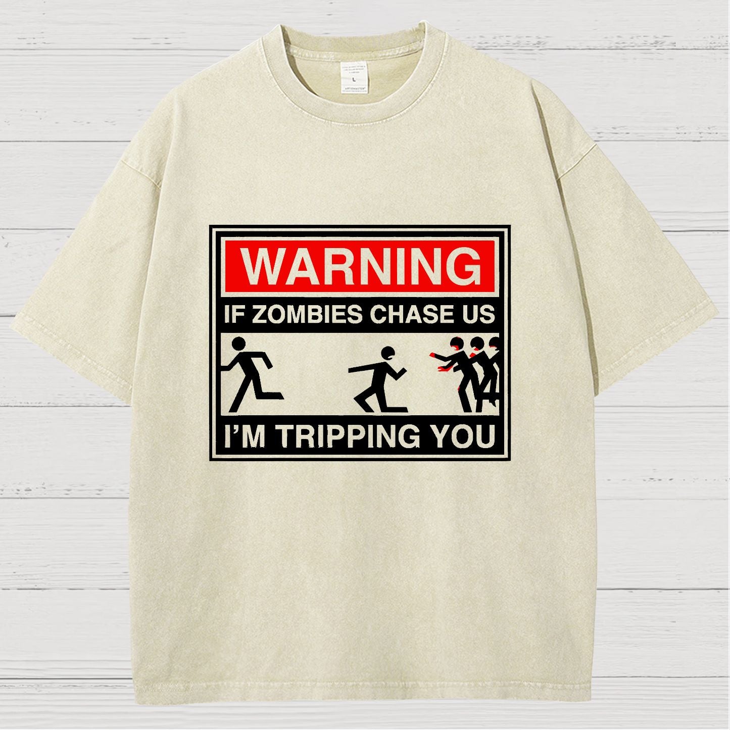 If Zombies Chase Us Vintage Distressed T-shirt