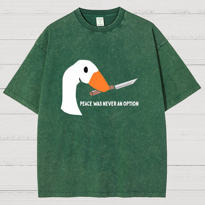Peace Was Never An Option Vintage Distressed T-shirt