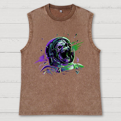 Space Scream Vintage Distressed Washed Tank