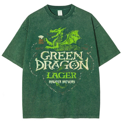 Green Dragon LageVintage Distressed T-shirt