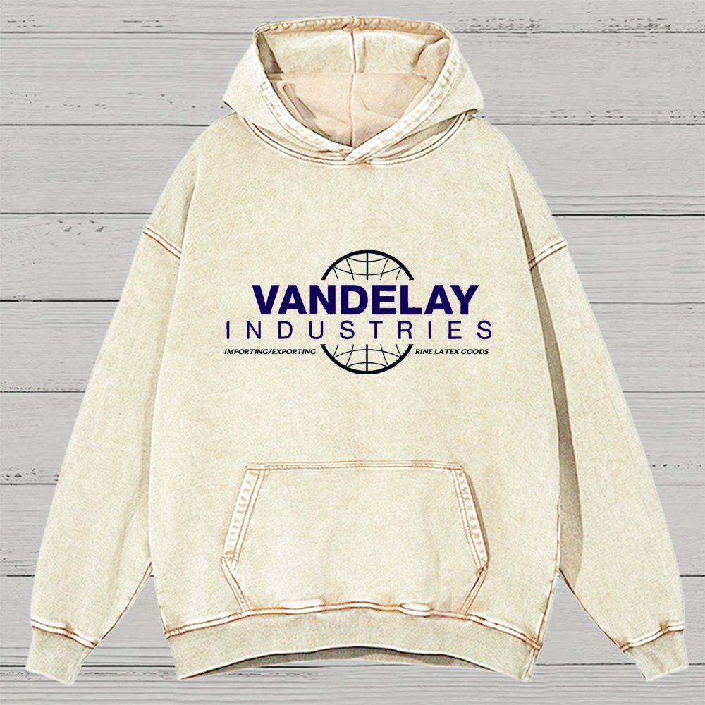 Vintage Distressed Hoodie with Retro - Style Brand