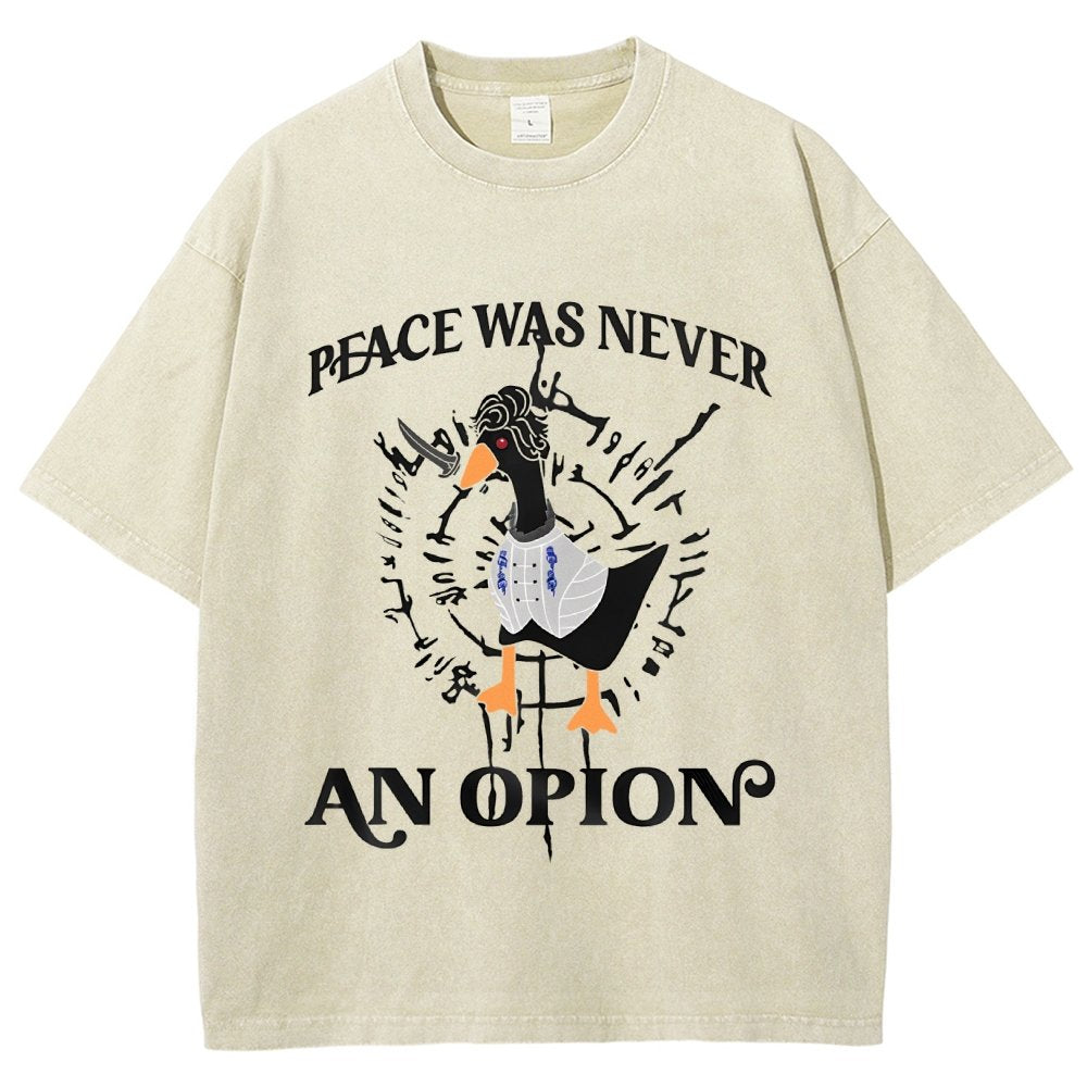 Peace Was Never An Opion Vintage Distressed T-shirt