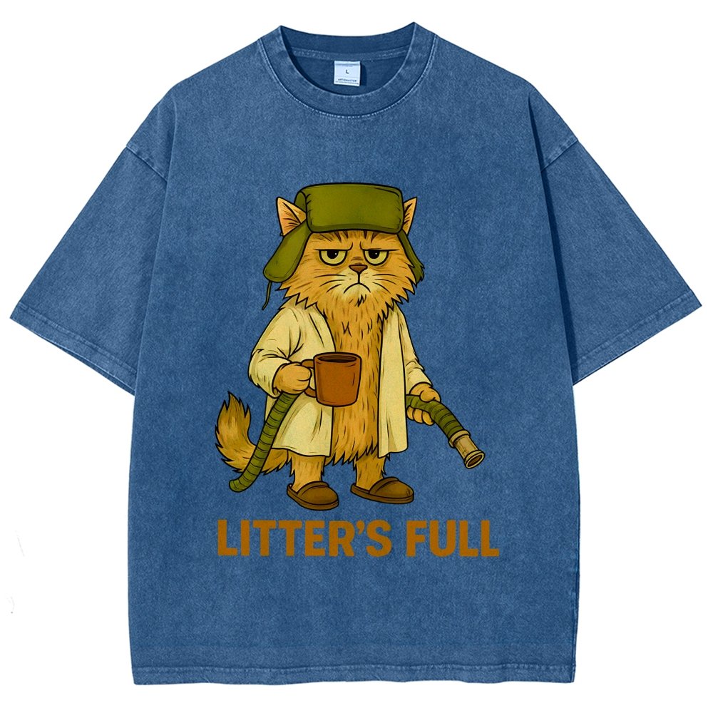 Litter’s Full Cat Vintage Distressed T-shirt