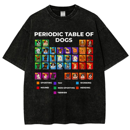 Periodic Table Of Dogs Vintage Distressed T-shirt
