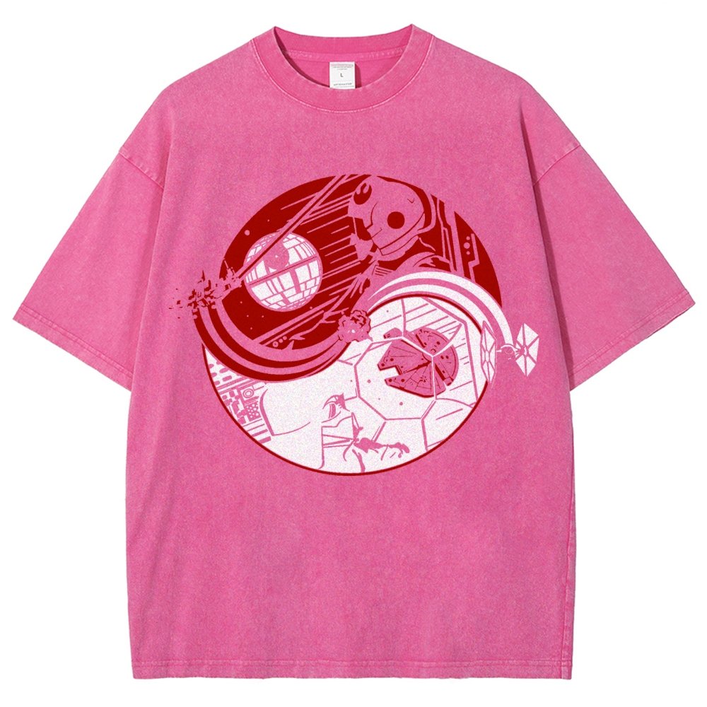 Yin Yang Vintage Distressed T-shirt