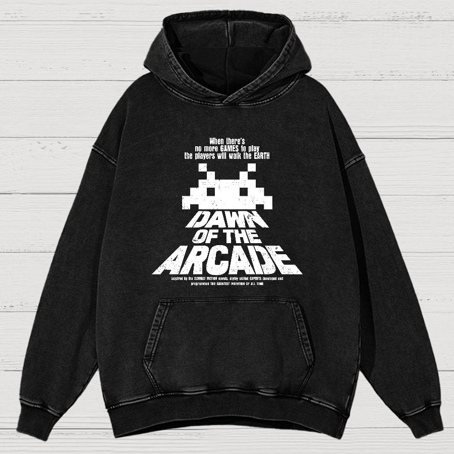 Dawn Of The Arcade Vintage Distressed Hoodie