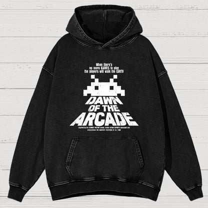 Dawn Of The Arcade Vintage Distressed Hoodie