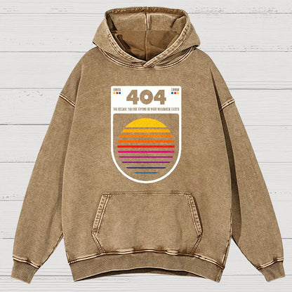 404 Decade Not Found Vintage Distressed Hoodie