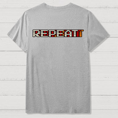 Eat Sleep Game Repeat  Front And Back Printing Geek T-Shirt