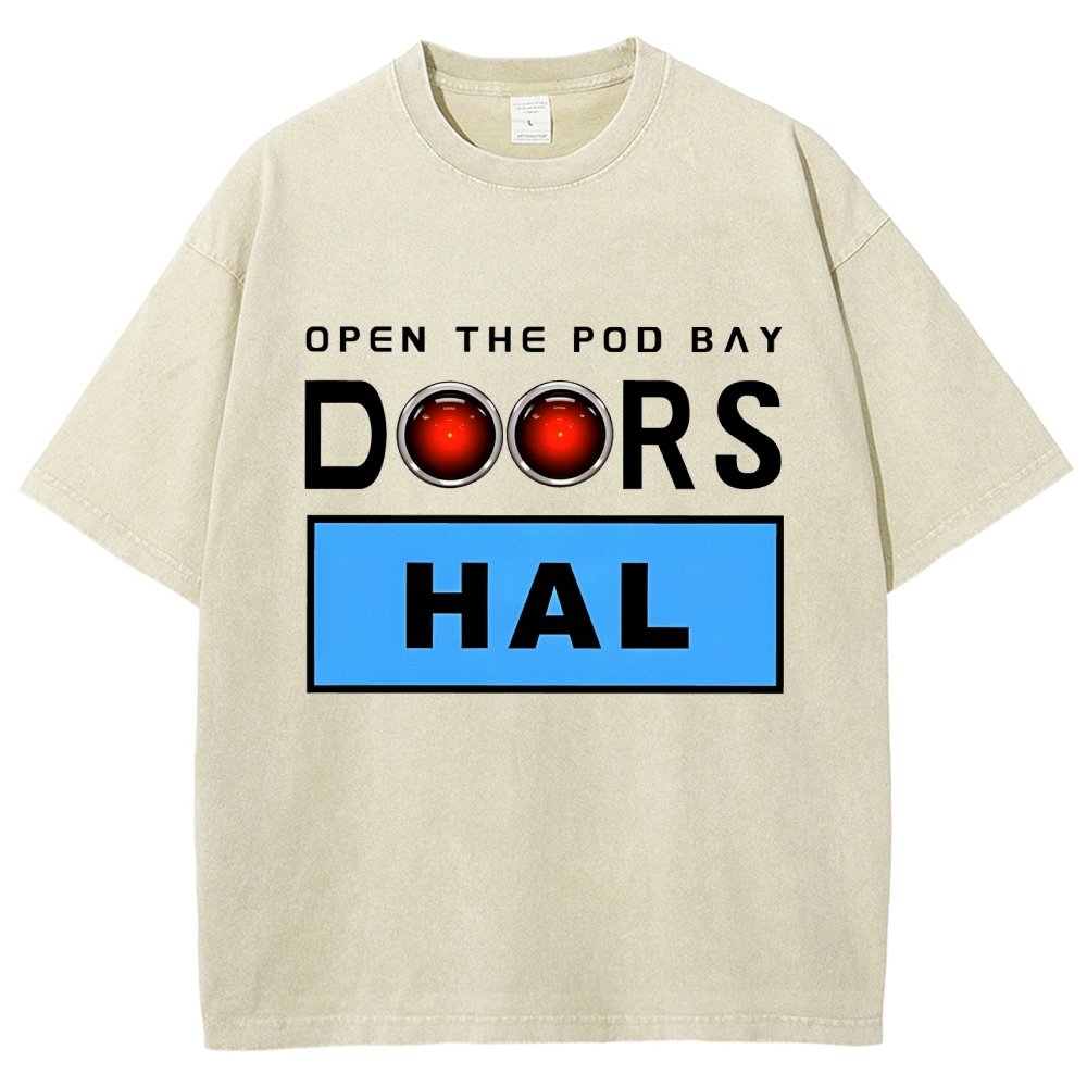 Open The Pod Bay Doors Hal Vintage Distressed T-shirt