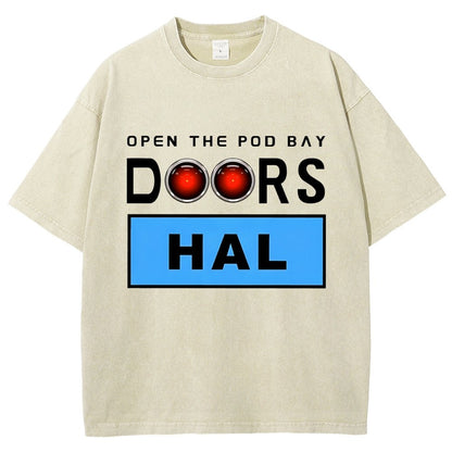 Open The Pod Bay Doors Hal Vintage Distressed T-shirt