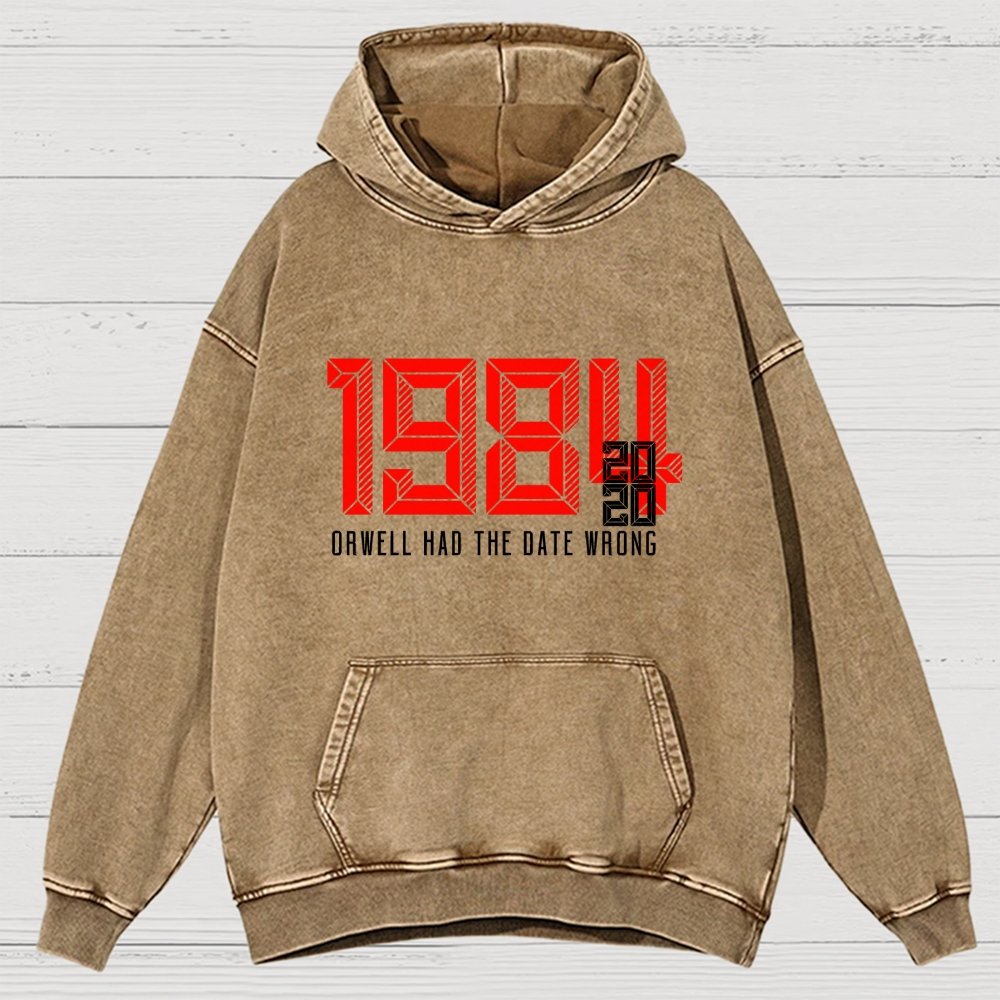Orwell Got It Wrong Vintage Distressed Hoodie
