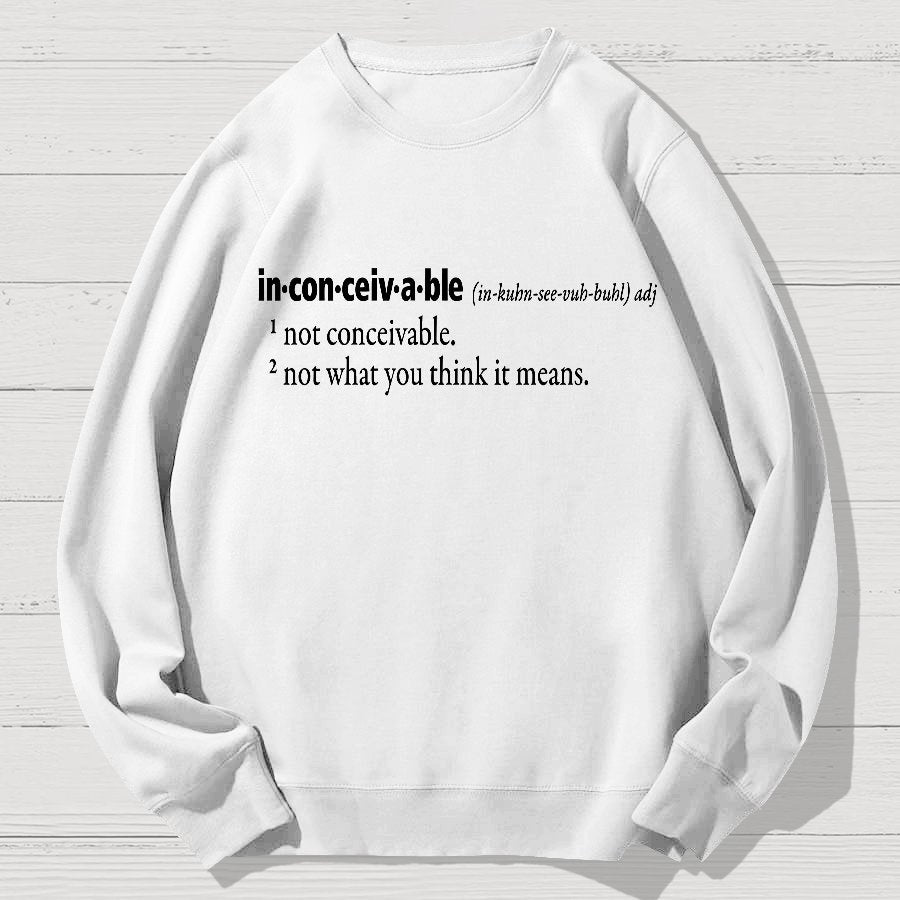 Unbelievable Definition Geek Cotton Sweatshirt