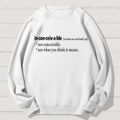 Unbelievable Definition Geek Cotton Sweatshirt