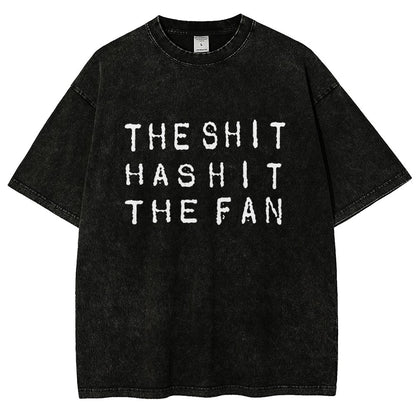 The Shit Has Hit The Fan Vintage Distressed T-shirt
